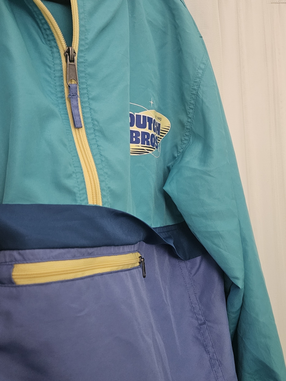 Dutch Bros Teal & Purple Windbreaker Jacket - Picture 2 of 14